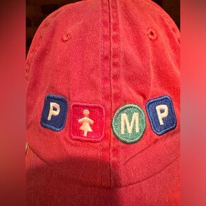 Vintage Pimp Cap with Embroidered Letters